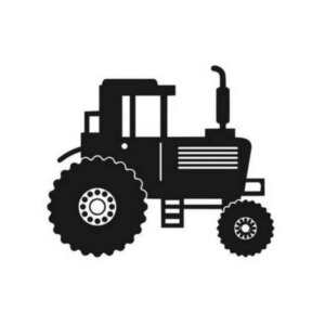 Flot traktor wallsticker til børneværelset. Traktor i silhuet. -