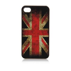 UK flag. Retro cover til iPhone 4 & 4S. -