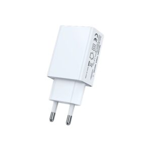 Universal USB Oplader til stikkontakt. USB-A, 10W. Firkantet. Hvid. -