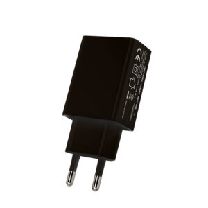 Universal USB Oplader til stikkontakt. USB-A, 10W. Firkantet. Sort -