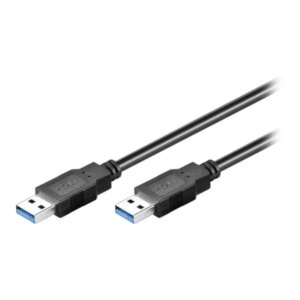5m USB kabel 3.0. USB-A han / USB-A han. Sort. -