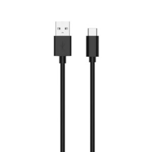 USB-A til USB-C kabel. Super kabel til opladning og data. 1 m. Sort. -