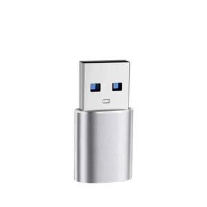 USB-A til USB-C Adapter. Silver. -