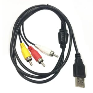 USB til AV kabel. 3RCA til USB adapter kabel. 1.5m. -