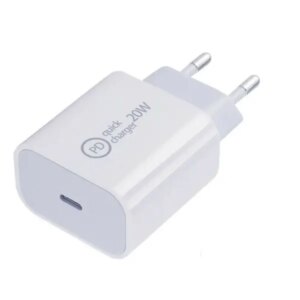 20W USB-C-strømforsyning. Lynhurtig opladning. Hvid. -