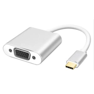 USB-C til VGA adapter. 1920 x 1080p. Silver. -