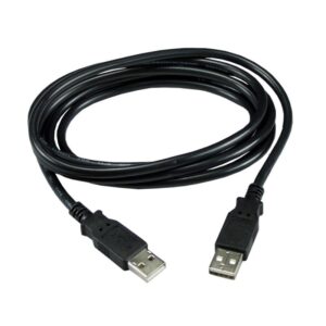 USB kabel 2.0. USB-A han / USB-A han. Sort. 1m. -