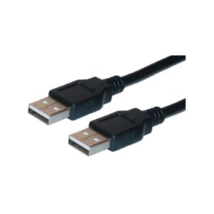 USB kabel 2.0. USB-A han / USB-A han. Sort. 0.3m. -