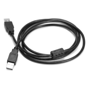 USB kabel 2.0. USB-A han / USB-A han. Sort. 1.5m. -