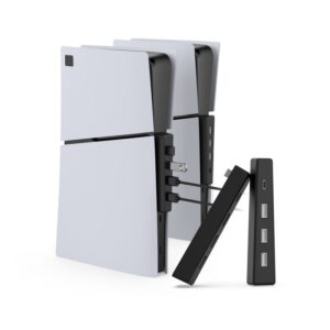 USB Hub Til PS5 Slim. Udvid til 4x USB porte (1x USB-C + 3xUSB-A). DOBE. Sort. -