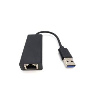 USB 3.0 Gigabit Ethernet Adapter til Nintendo Switch, Wii, Wii U & PC. Sort -
