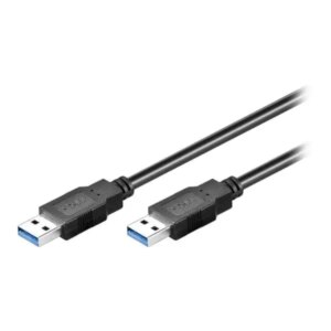 2m USB kabel 3.0. USB-A han / USB-A han. Sort. -