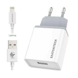 Saatchitech Universal USB oplader & lightning kabel til iPhone/iPad.10W/2.1A -