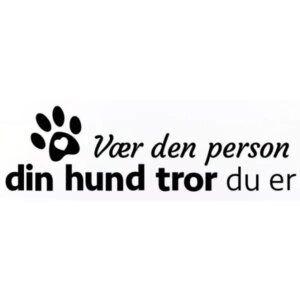 Vær den person din hund tror du er. Sød hundewallsticker.21x72cm -