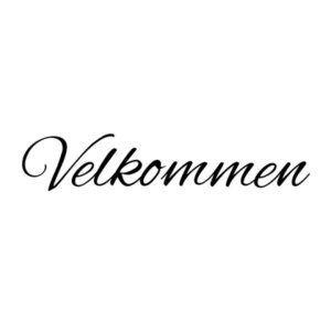 Velkommen wallsticker. Byd dine gæster velkommen. 15x90cm -