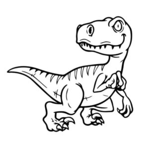 Dinosaurus wallsticker. Velociraptor baby. 58x61cm. -