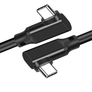Vinklet USB-C til USB-C 3.2 Kabel. 20 Gbps, 4K, 60Hz, 240W. 20 cm. -