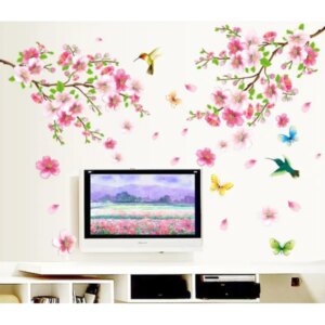Flot og elegant blomster wallsticker. Blomstervæg. -