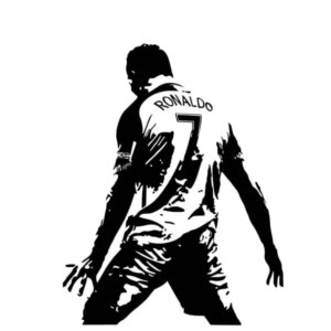 Ronaldo jubelscene. Flot fodbold wallsticker. 52x40cm. -