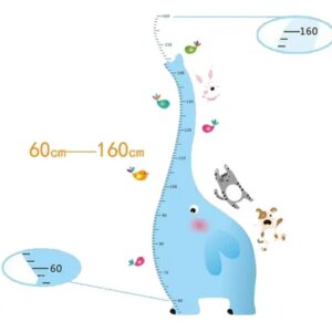 Sjov og flot målebånds wallsticker. Elefant. Fra 60-160cm. -