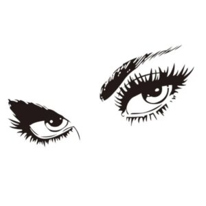 Sexy eyes wallsticker. 115x60cm -