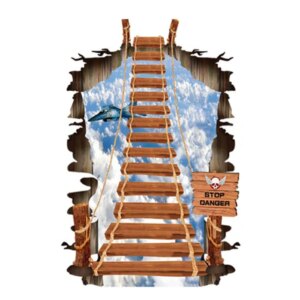 Hængebro wallsticker. Hængebro Floorsticker. Til væg eller gulv. -