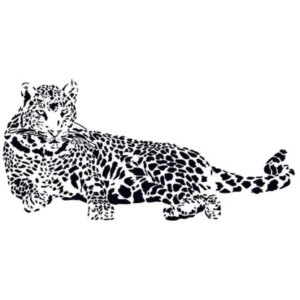 Leopard wallsticker. 110x52cm -