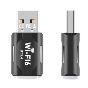 WiFi & Bluetooth 6 USB-Adapter  -  900Mbps, Dual-Band, Plug & Play -