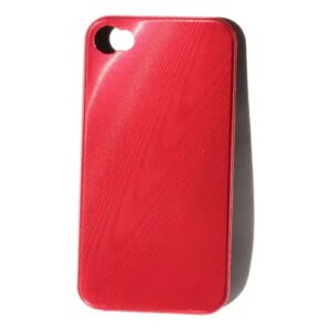 iPhone 4 "wood-grain" cover. Rød. -