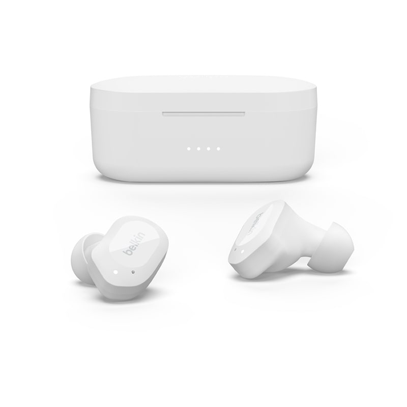 Belkin SOUNDFORM Play True Wireless Earbuds - støjreduktion - hvid Belkin SOUNDFORM Play True Wireless in-ear høretelefoner - Hvid -
