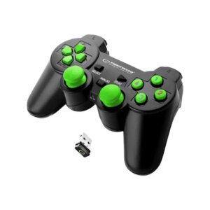 Esperanza GLADIATOR Trådløs controller til PlayStation 3. Sort/Grøn. -
