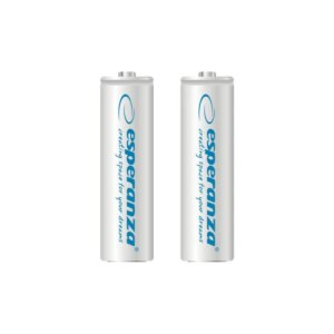 Esperanza Genopladelige batterier. Ni-MH AA 1000MAH. 2 stk. Hvid. -