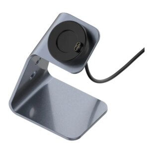 Fed opladestander til Garmin ure. Vivo, Fenix, Approach, Forerunner, Venu, Instinct mm. Grå. -