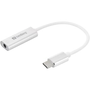 Sandberg USB-C Earphone adapter. USB-C til 3.5mm minijack. -