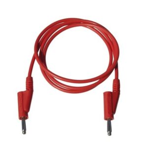 Prøveledning, bananstik, 4mm, 1m, rød - KOZ