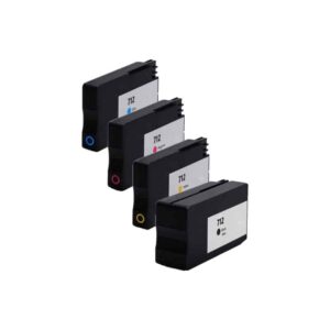 Rabatpakke - HP 712 4 farver BK-C-M-Y blækpatroner Kompatibel 712XL - 125ml - HP - Kompatibel