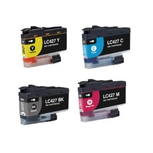 Rabatpakke - Brother LC427 4 farver BK-C-M-Y Kompatibel LC427 7.500 sider - Brother