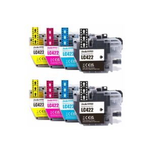 Rabatpakke - Brother LC422 2 x 4 farver BK-C-M-Y. Kompatibel LC422 4.400 sider - Brother