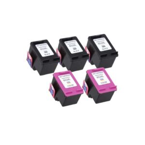 Rabatpakke - HP 652XL 3 x sort 2 x farve. Kompatibel 652XL 4.500 sider - HP - Kompatibel