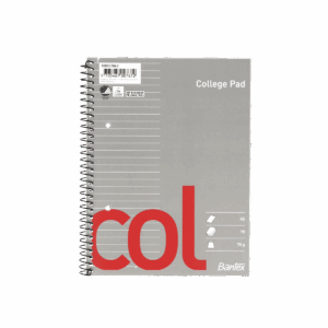 Kollegieblok A5 Linieret 5 stk - 70 ark 70g 2H Col - Bantex