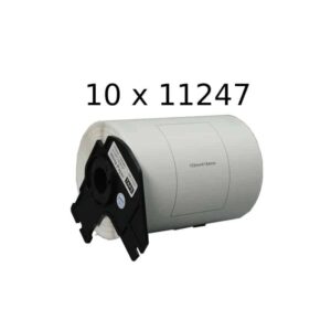 Rabatpakke - 10 stk Brother DK11247 adresseetiketter Kompatibel 10 x 180 stk 103 x 164 mm - Brother - Kompatibel