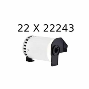 Rabatpakke - 22 stk Brother DK22243 kontinuerlige papirtape etiketter Kompatibel 10.2cm x 30.5m - Brother - Kompatibel