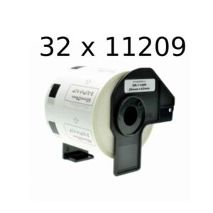 Rabatpakke - 32 stk Brother DK11209 adresseetiketter Kompatibel 800 stk 29 x 62mm - Brother - Kompatibel