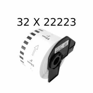 Rabatpakke - 32 stk Brother DK22223 etiketter Kompatibel 5cm x 30,5m - Brother - Kompatibel