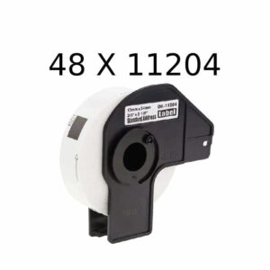 Rabatpakke - 48 stk Brother DK11204 etiketter Kompatibel 400 stk 17 x 54mm - Brother - Kompatibel