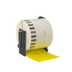 Brother DK44605 Gul selvklæbende etiketter Kompatibel 62mm x 30.48m - Brother - Kompatibel