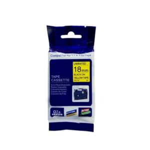 Brother TZe641 Tape sort tekst på gul Kompatibel 18mm x 8m - Brother - Kompatibel