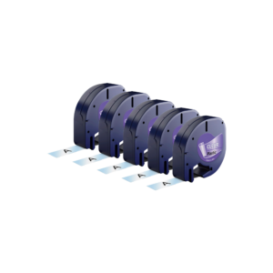 Rabatpakke - 5 stk Dymo 12267 sort på klar tape Kompatibel 12 mm x 4 m - Dymo - Kompatibel