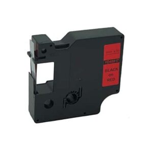 Dymo 40917 D1 sort på rød tape - Kompatibel S0720720 - 9mm x 7m - Dymo - Kompatibel