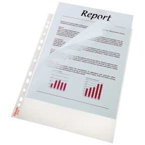 Plastlomme Esselte A4 med Præg, 115 Mic, 100 Stk. - Esselte